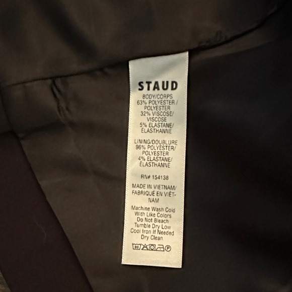 STAUD Una Top / Vest • Size S • Black • NWT (Extra Button Included) - Picture 10 of 10